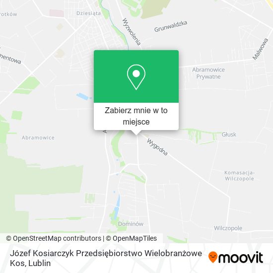 Mapa Józef Kosiarczyk Przedsiębiorstwo Wielobranżowe Kos
