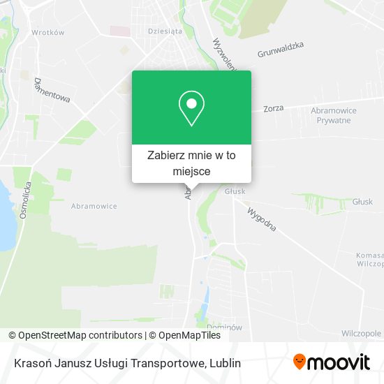 Mapa Krasoń Janusz Usługi Transportowe