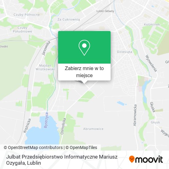 Mapa Julbat Przedsiębiorstwo Informatyczne Mariusz Ozygała