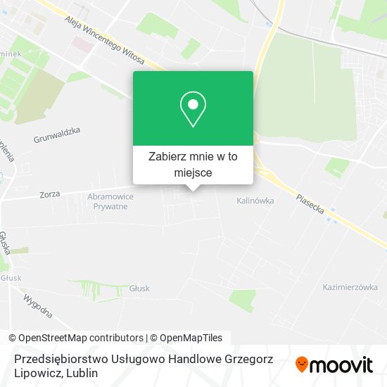 Mapa Przedsiębiorstwo Usługowo Handlowe Grzegorz Lipowicz