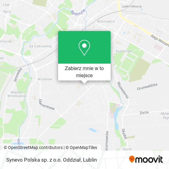 Mapa Synevo Polska sp. z o.o. Oddział