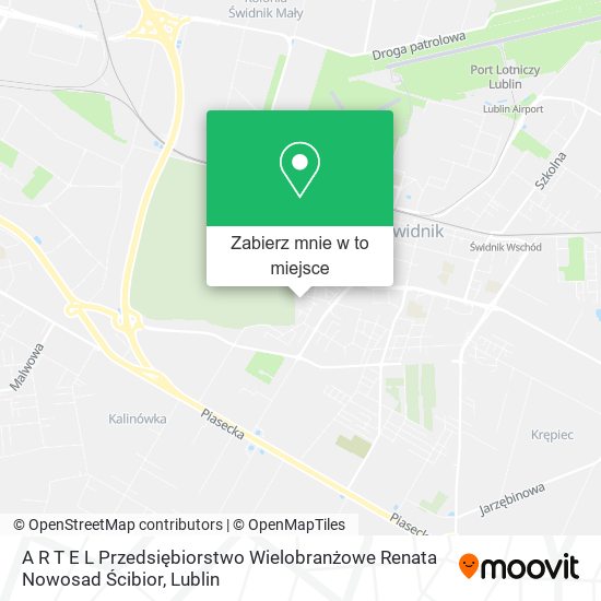 Mapa A R T E L Przedsiębiorstwo Wielobranżowe Renata Nowosad Ścibior