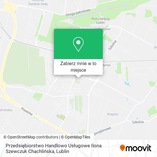 Mapa Przedsiębiorstwo Handlowo Usługowe Ilona Szewczuk Chachlińska