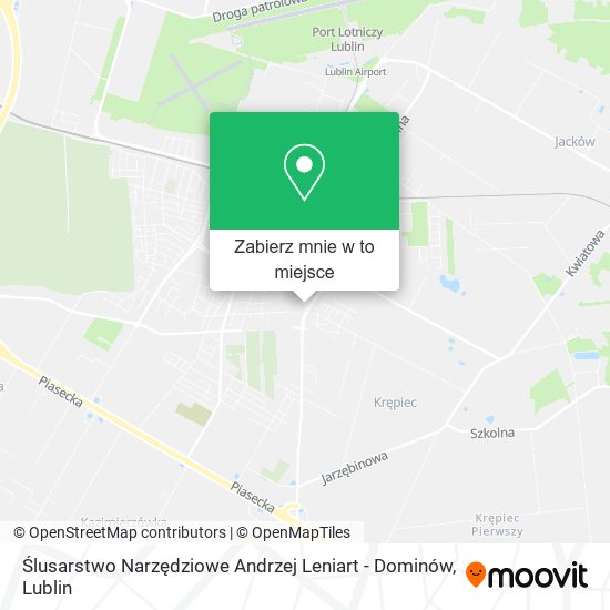 Mapa Ślusarstwo Narzędziowe Andrzej Leniart - Dominów