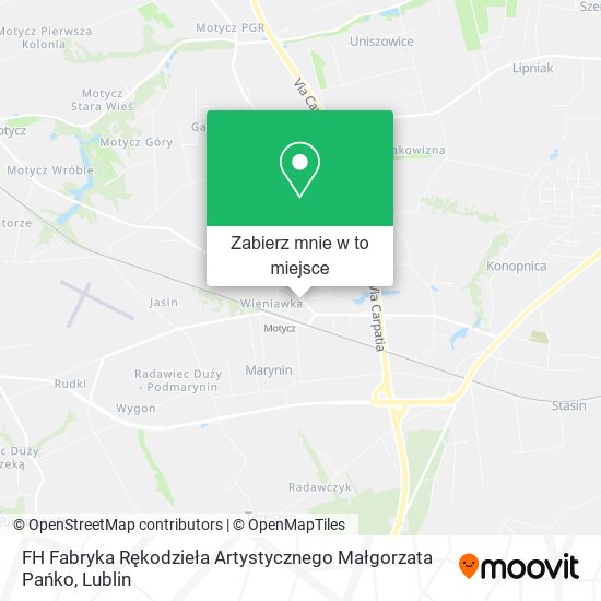 Mapa FH Fabryka Rękodzieła Artystycznego Małgorzata Pańko