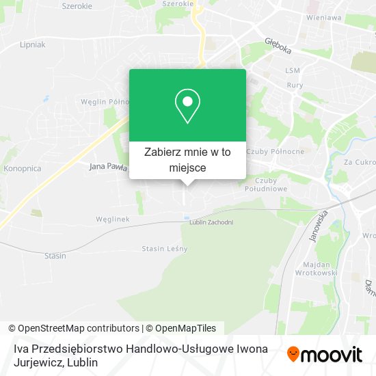 Mapa Iva Przedsiębiorstwo Handlowo-Usługowe Iwona Jurjewicz