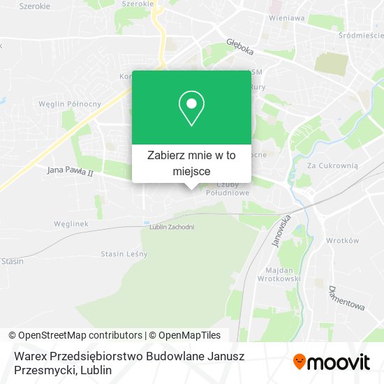 Mapa Warex Przedsiębiorstwo Budowlane Janusz Przesmycki