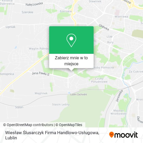 Mapa Wiesław Ślusarczyk Firma Handlowo-Usługowa
