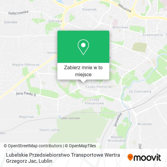 Mapa Lubelskie Przedsiebiorstwo Transportowe Wertra Grzegorz Jac
