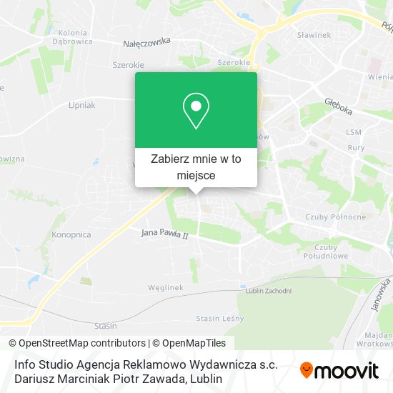 Mapa Info Studio Agencja Reklamowo Wydawnicza s.c. Dariusz Marciniak Piotr Zawada
