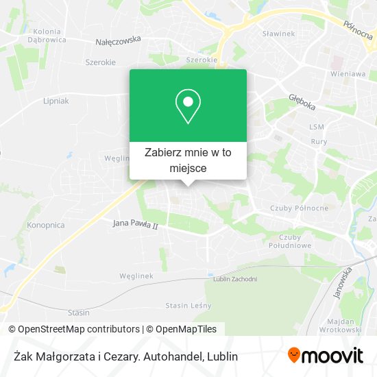 Mapa Żak Małgorzata i Cezary. Autohandel