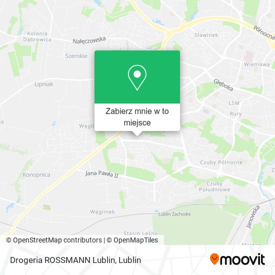 Mapa Drogeria ROSSMANN Lublin