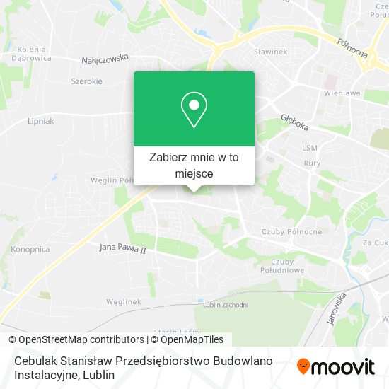 Mapa Cebulak Stanisław Przedsiębiorstwo Budowlano Instalacyjne