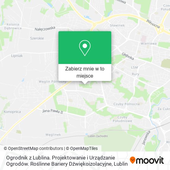 Mapa Ogrodnik z Lublina. Projektowanie i Urządzanie Ogrodów. Roślinne Bariery Dźwiękoizolacyjne