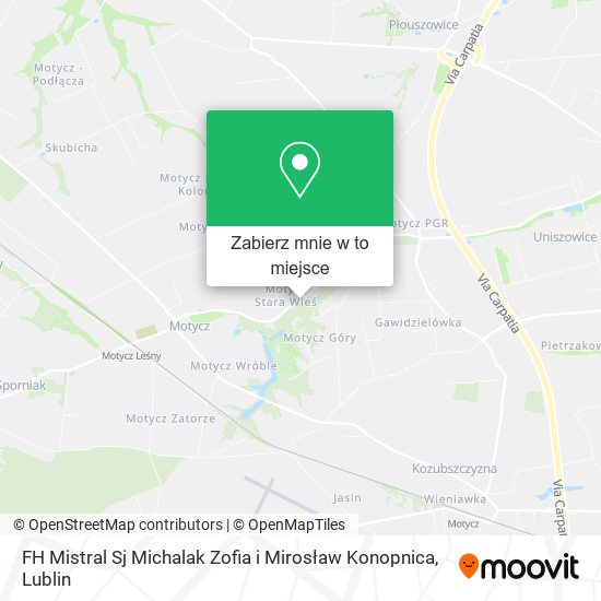 Mapa FH Mistral Sj Michalak Zofia i Mirosław Konopnica