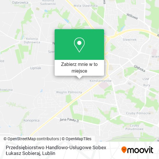 Mapa Przedsiębiorstwo Handlowo-Usługowe Sobex Łukasz Sobieraj