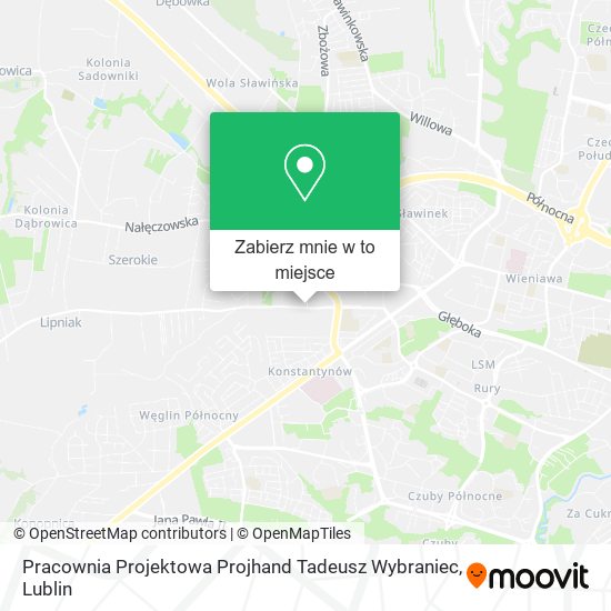 Mapa Pracownia Projektowa Projhand Tadeusz Wybraniec