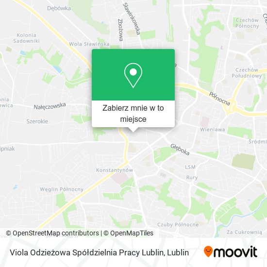 Mapa Viola Odzieżowa Spółdzielnia Pracy Lublin