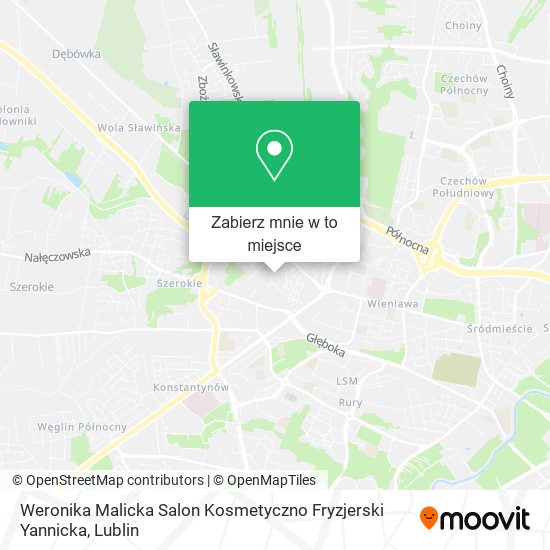 Mapa Weronika Malicka Salon Kosmetyczno Fryzjerski Yannicka