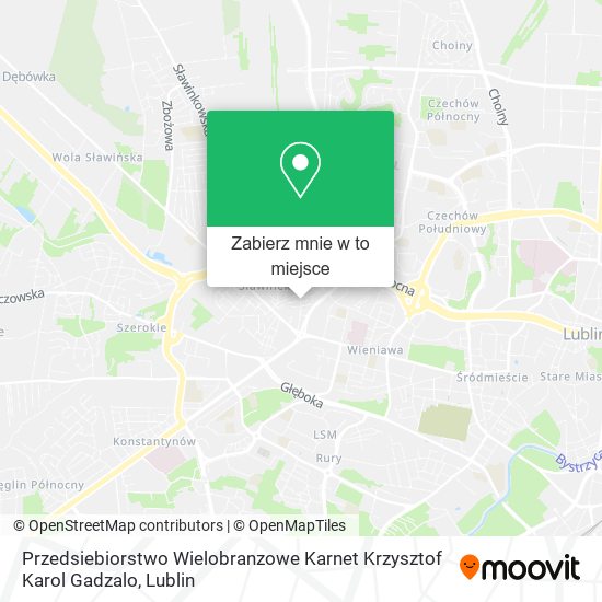Mapa Przedsiebiorstwo Wielobranzowe Karnet Krzysztof Karol Gadzalo