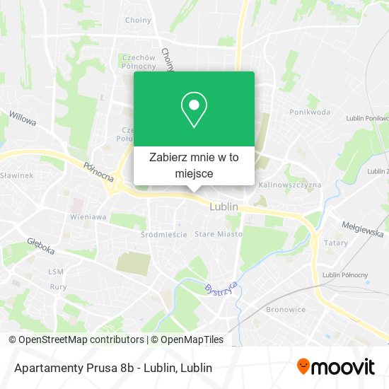 Mapa Apartamenty Prusa 8b - Lublin
