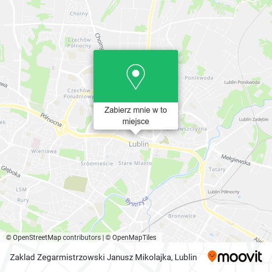 Mapa Zaklad Zegarmistrzowski Janusz Mikolajka
