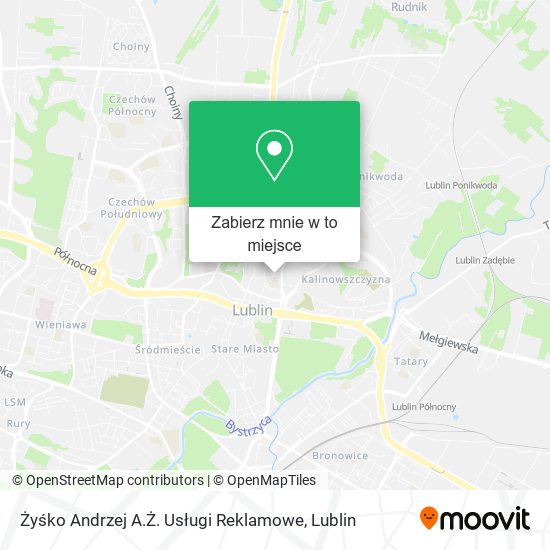 Mapa Żyśko Andrzej A.Ż. Usługi Reklamowe