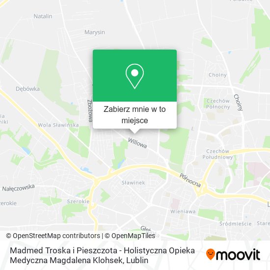 Mapa Madmed Troska i Pieszczota - Holistyczna Opieka Medyczna Magdalena Klohsek