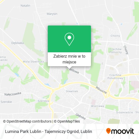 Mapa Lumina Park Lublin - Tajemniczy Ogród