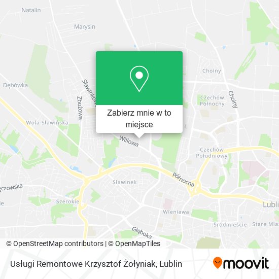 Mapa Usługi Remontowe Krzysztof Żołyniak