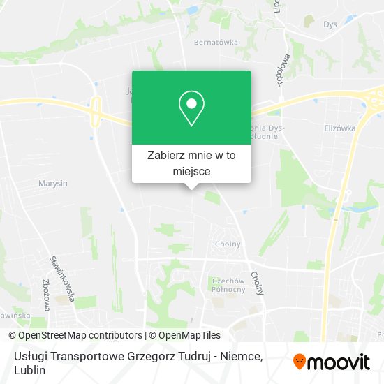 Mapa Usługi Transportowe Grzegorz Tudruj - Niemce