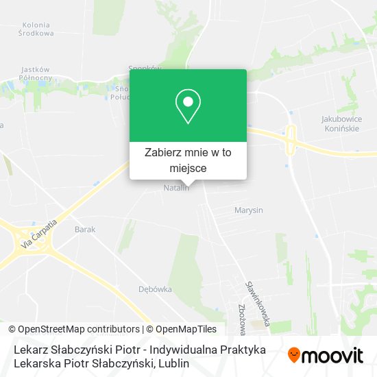 Mapa Lekarz Słabczyński Piotr - Indywidualna Praktyka Lekarska Piotr Słabczyński