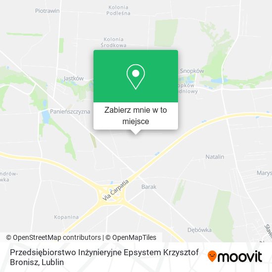 Mapa Przedsiębiorstwo Inżynieryjne Epsystem Krzysztof Bronisz