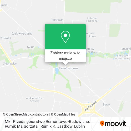 Mapa Mkr Przedsiębiorstwo Remontowo-Budowlane. Rumik Małgorzata i Rumik K. Jastków