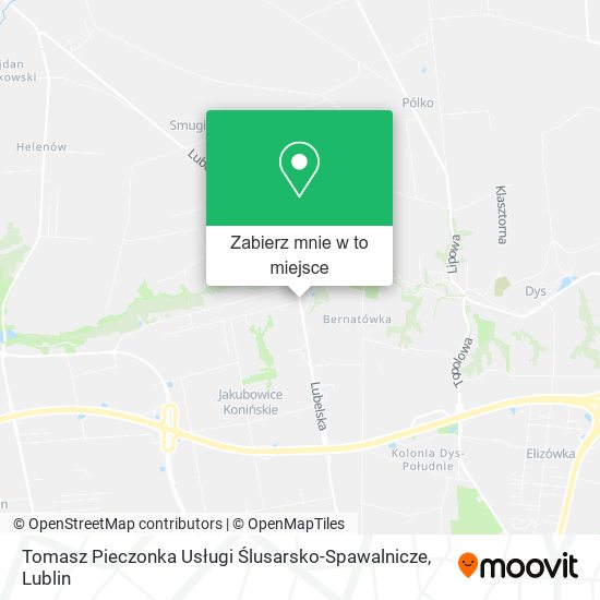 Mapa Tomasz Pieczonka Usługi Ślusarsko-Spawalnicze