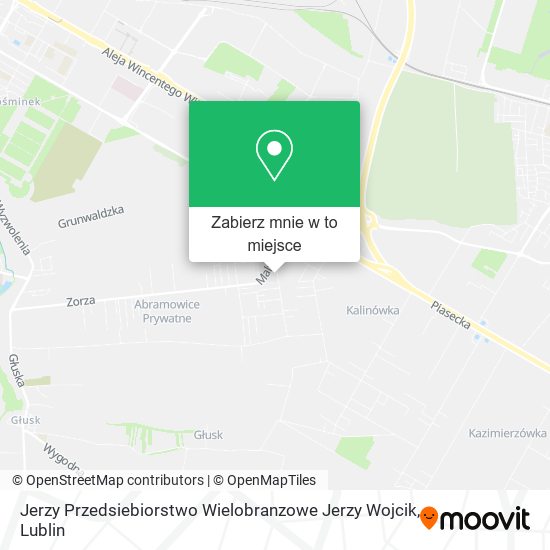 Mapa Jerzy Przedsiebiorstwo Wielobranzowe Jerzy Wojcik