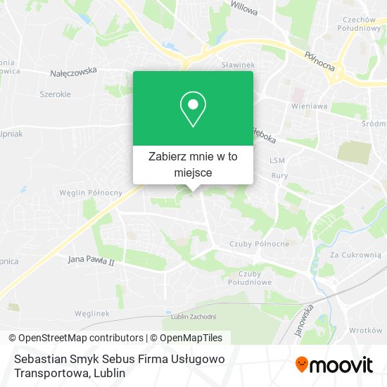 Mapa Sebastian Smyk Sebus Firma Usługowo Transportowa