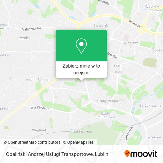 Mapa Opaliński Andrzej Usługi Transportowe