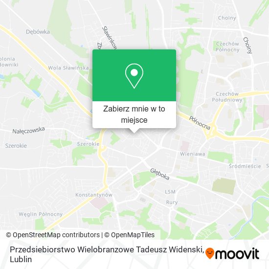Mapa Przedsiebiorstwo Wielobranzowe Tadeusz Widenski