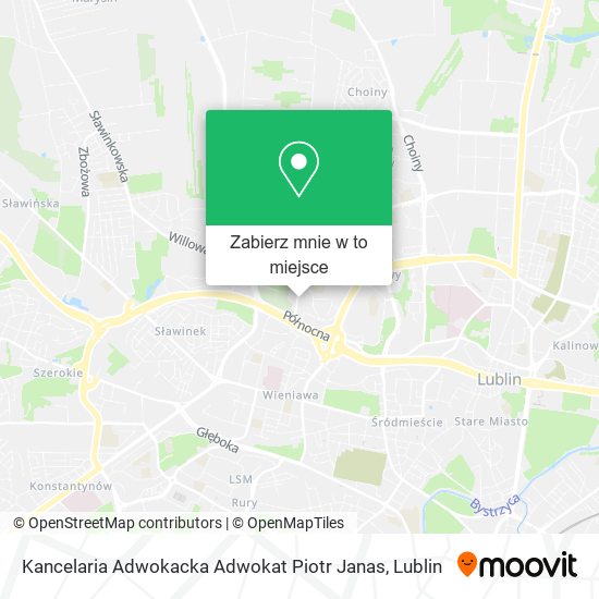 Mapa Kancelaria Adwokacka Adwokat Piotr Janas