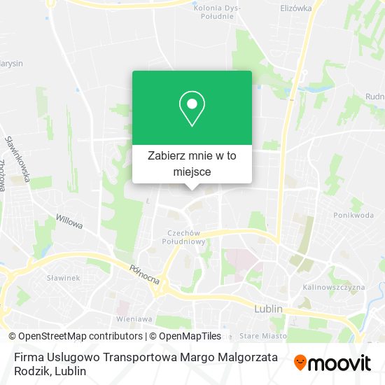 Mapa Firma Uslugowo Transportowa Margo Malgorzata Rodzik
