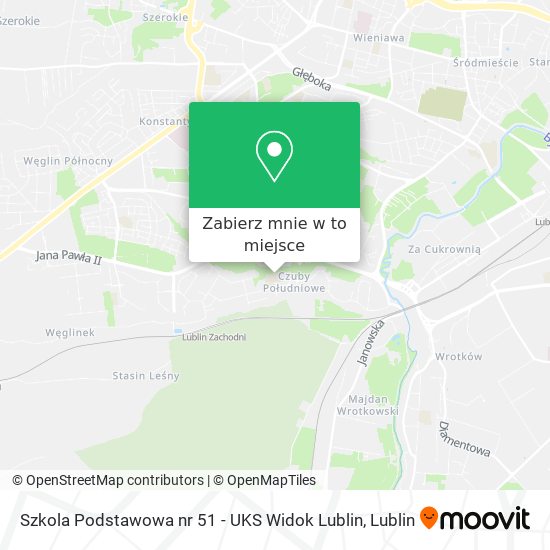 Mapa Szkola Podstawowa nr 51 - UKS Widok Lublin