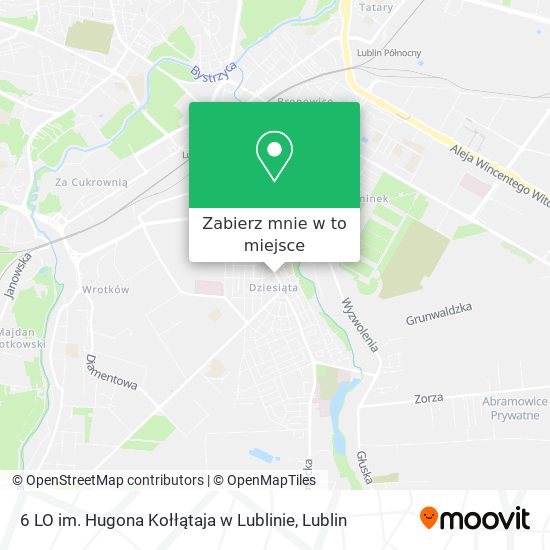 Mapa 6 LO im. Hugona Kołłątaja w Lublinie