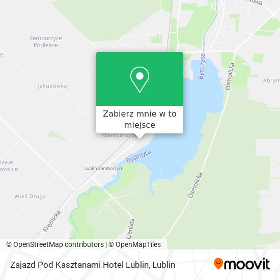 Mapa Zajazd Pod Kasztanami Hotel Lublin
