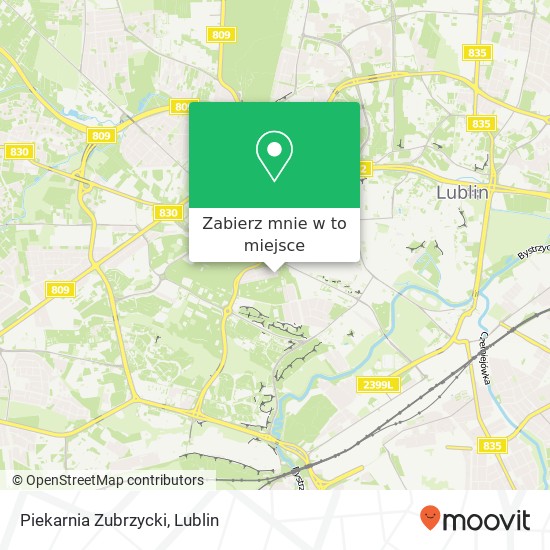 Mapa Piekarnia Zubrzycki