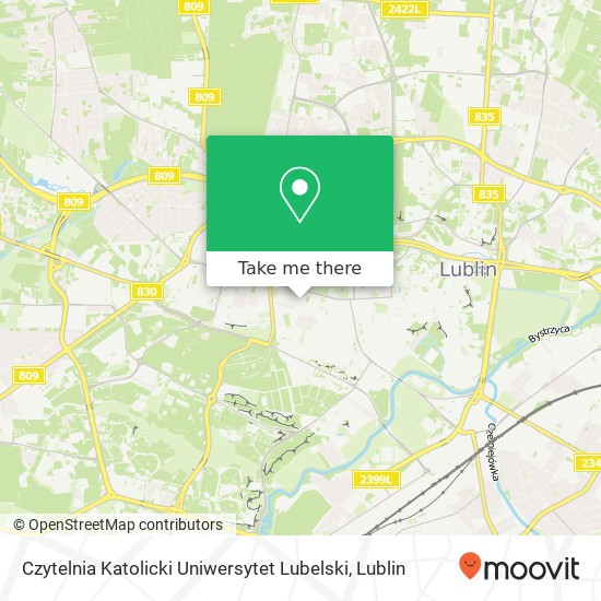 Mapa Czytelnia Katolicki Uniwersytet Lubelski
