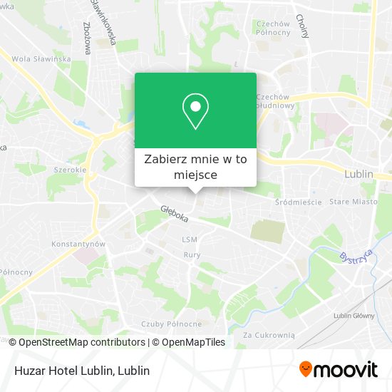 Mapa Huzar Hotel Lublin