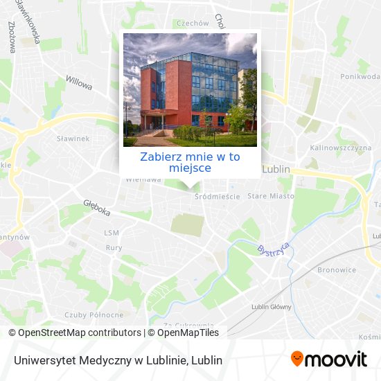 Mapa Uniwersytet Medyczny w Lublinie