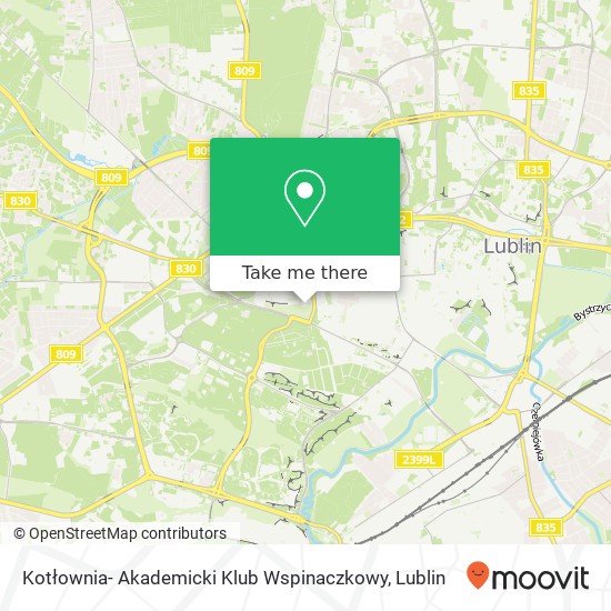 Mapa Kotłownia- Akademicki Klub Wspinaczkowy