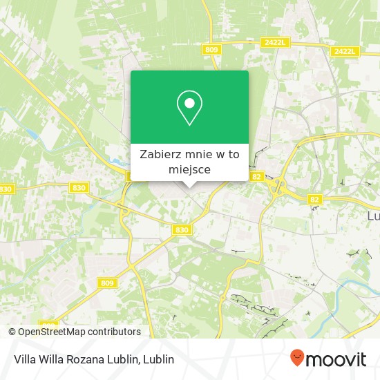 Mapa Villa Willa Rozana Lublin